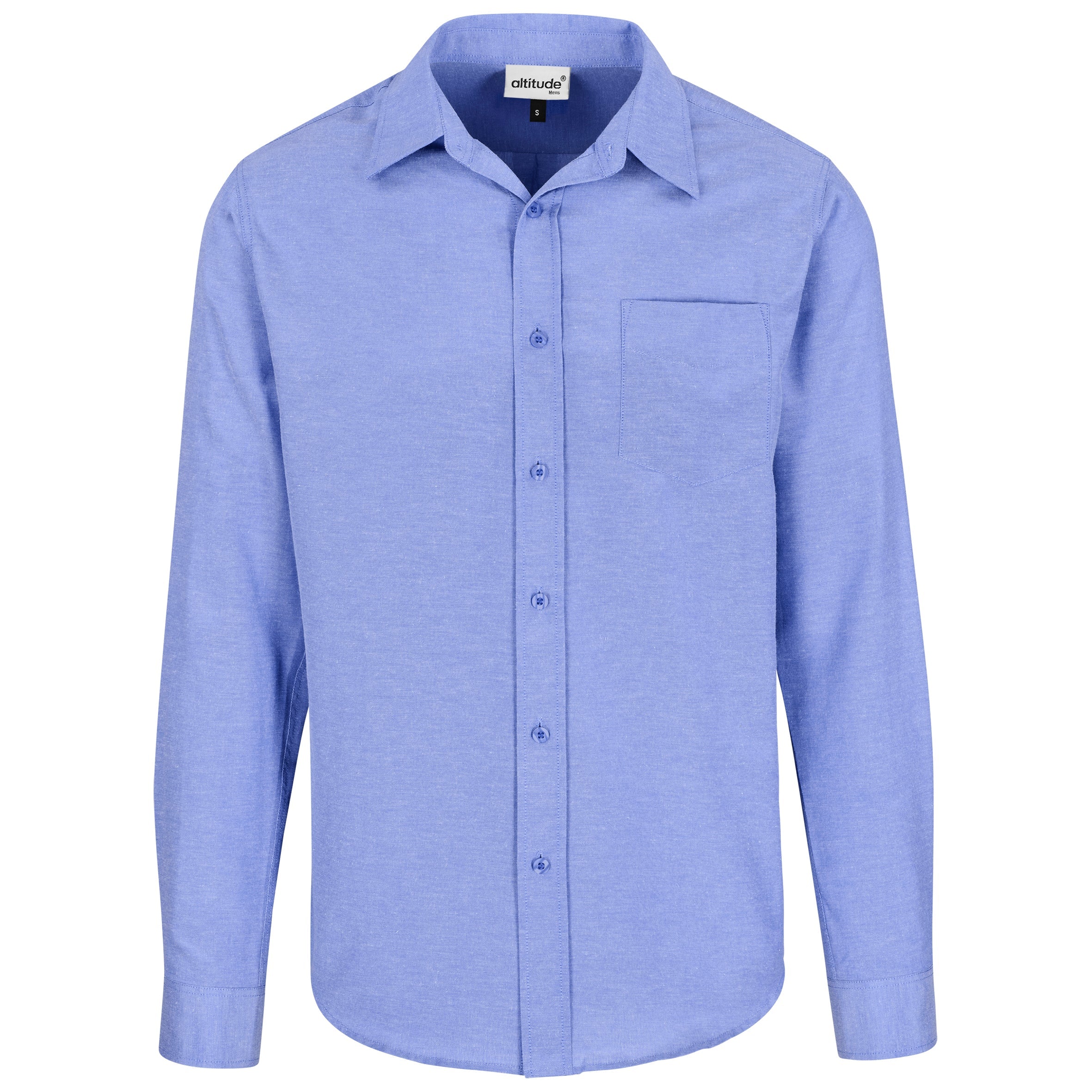 Mens Long Sleeve Oxford Shirt L / Sky Blue / SB