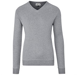 Mens Long Sleeve Peru V-Neck Jersey-L-Grey-GY