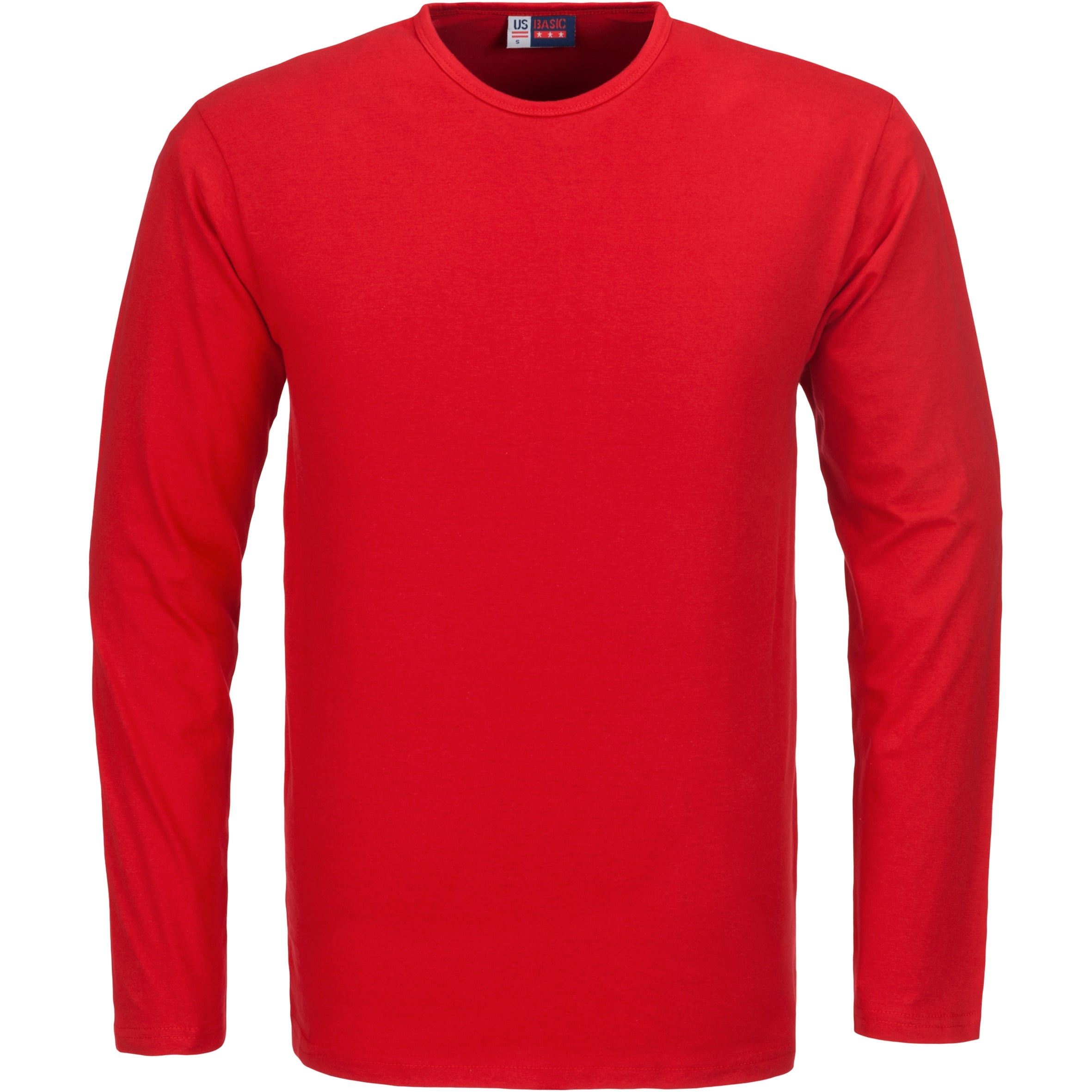 Mens Long Sleeve Portland T-Shirt-2XL-Red-R