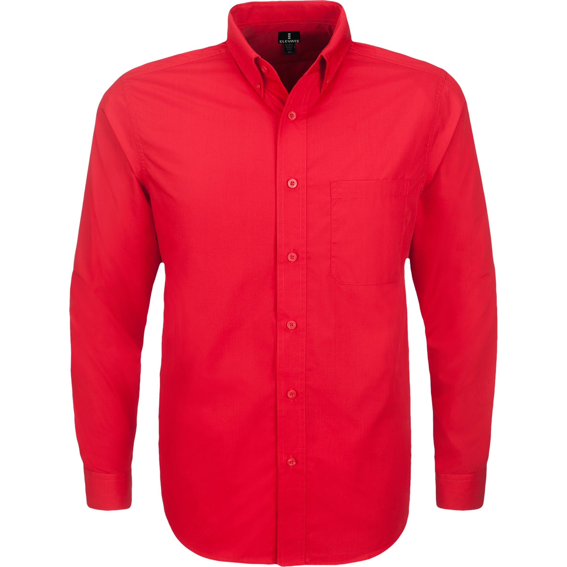 Mens Long Sleeve Preston Shirt - Blue Only-L-Red-R