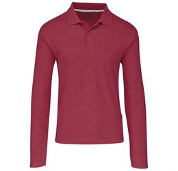 Mens Long Sleeve Zenith Golf Shirt - White Only-L-Red-R