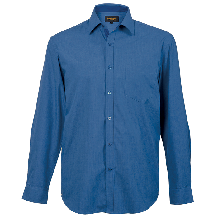 Mens Madison Lounge Long Sleeve Royal / SML / Regular - Shirts-Corporate