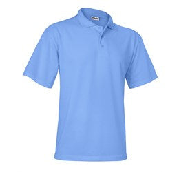 Mens Melrose Heavyweight Golf Shirt - White Only-L-Light Blue-LB