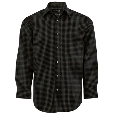 Mens Pioneer Check Lounge Long Sleeve  Black / SML / 