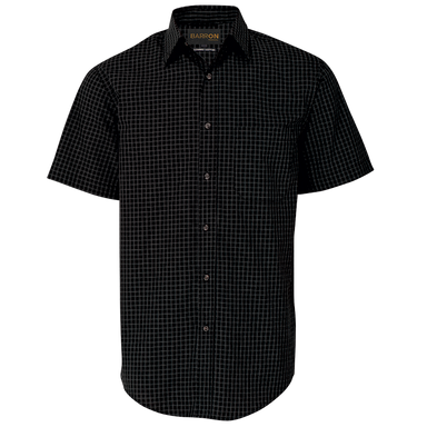 Mens Pioneer Check Lounge Short Sleeve  Black / SML /