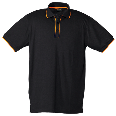 Mens Piping Golfer  Black/Orange / SML / Last Buy - 