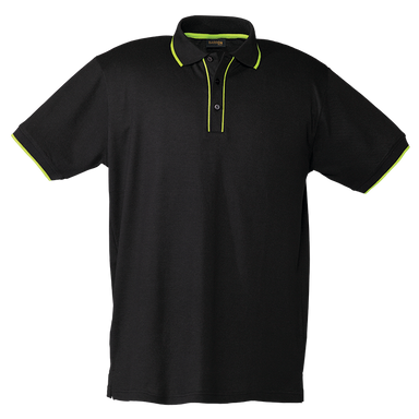 Mens Piping Golfer  Black/Lime / SML / Regular - Golf 