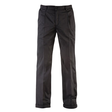 Mens Polycotton Work Chinos Black / 34 - High Grade Bottoms