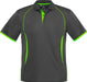 Mens Razor Golf Shirt-2XL-Grey with Lime-GYL