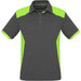 Mens Rival Golf Shirt - Grey Orange Only-L-Grey with Lime-GYL