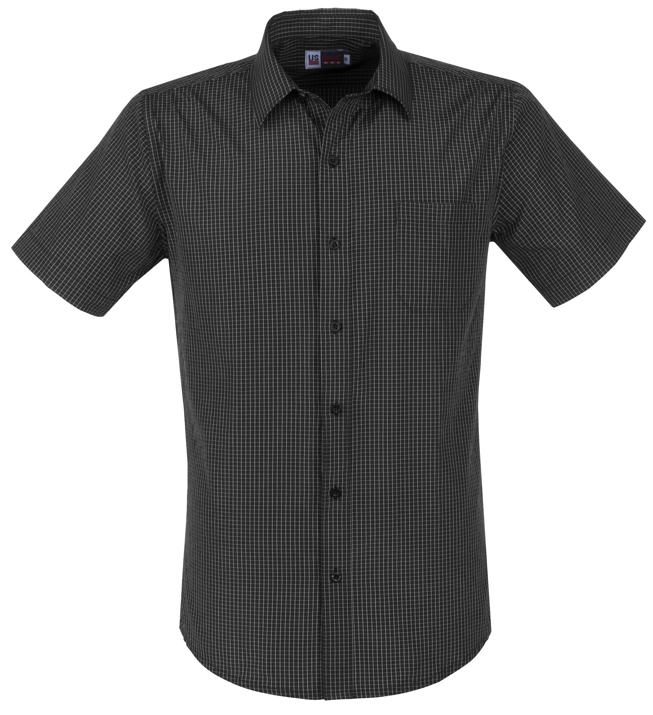 Mens Short Sleeve Huntington Shirt - Black Only-2XL-Black-BL