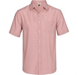 Mens Short Sleeve Portsmouth Shirt - Red Only-L-Red-R