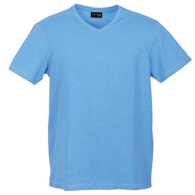 Mens Slub V Neck T-Shirt  Atlantic Blue / XS / 