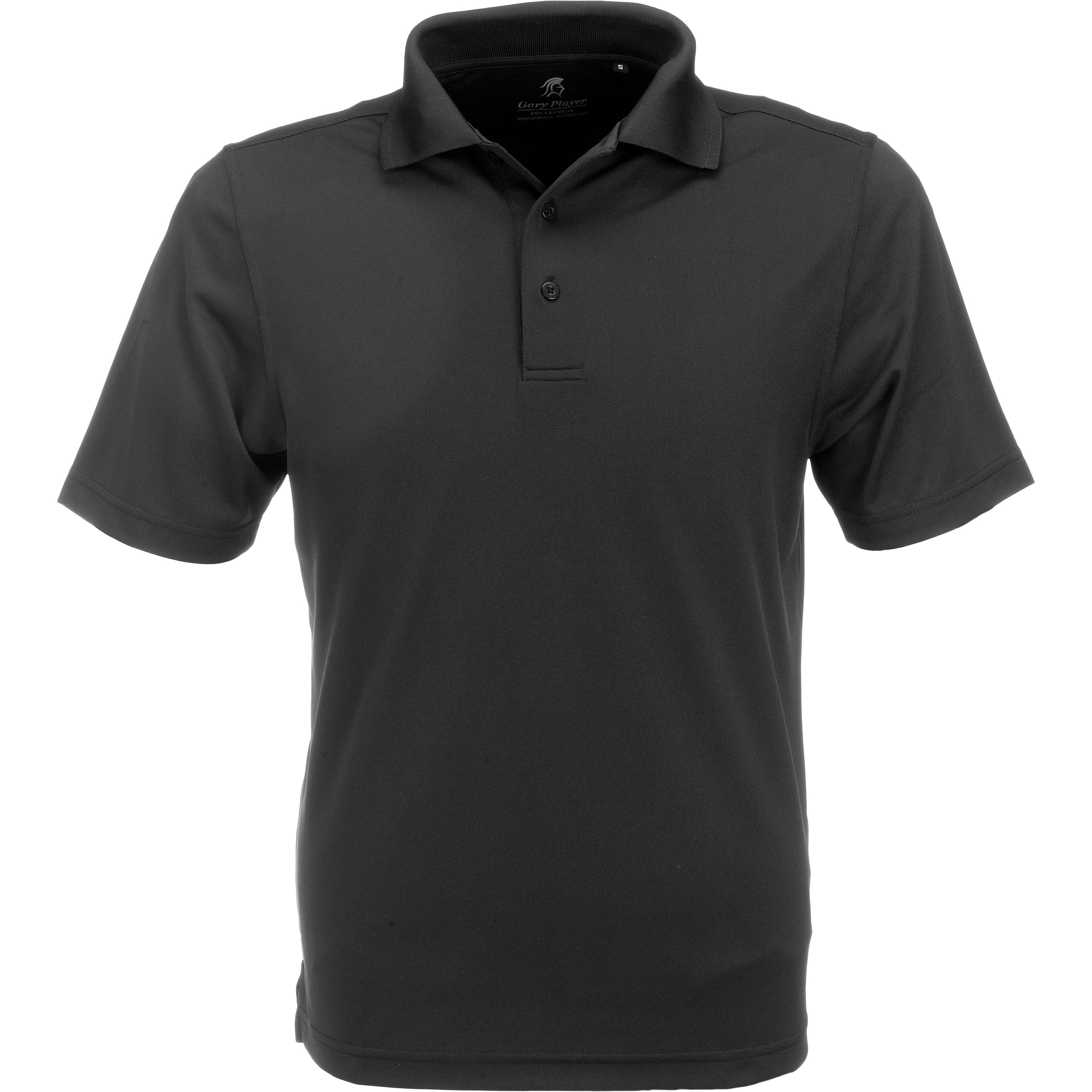 Mens Wynn Golf Shirt-L-Black-BL