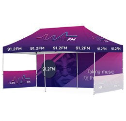 Ovation Sublimated Gazebo 6m X 3m - 1 Long Full-Wall Skin - 2 Short Half-Wall Skins-Canopies & Gazebos