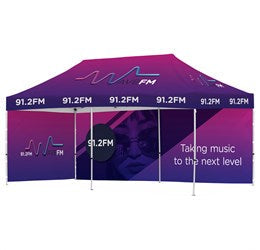 Ovation Sublimated Gazebo 6m X 3m - 1 Long Full-Wall Skin - 1 Short Full-Wall Skin-Canopies & Gazebos