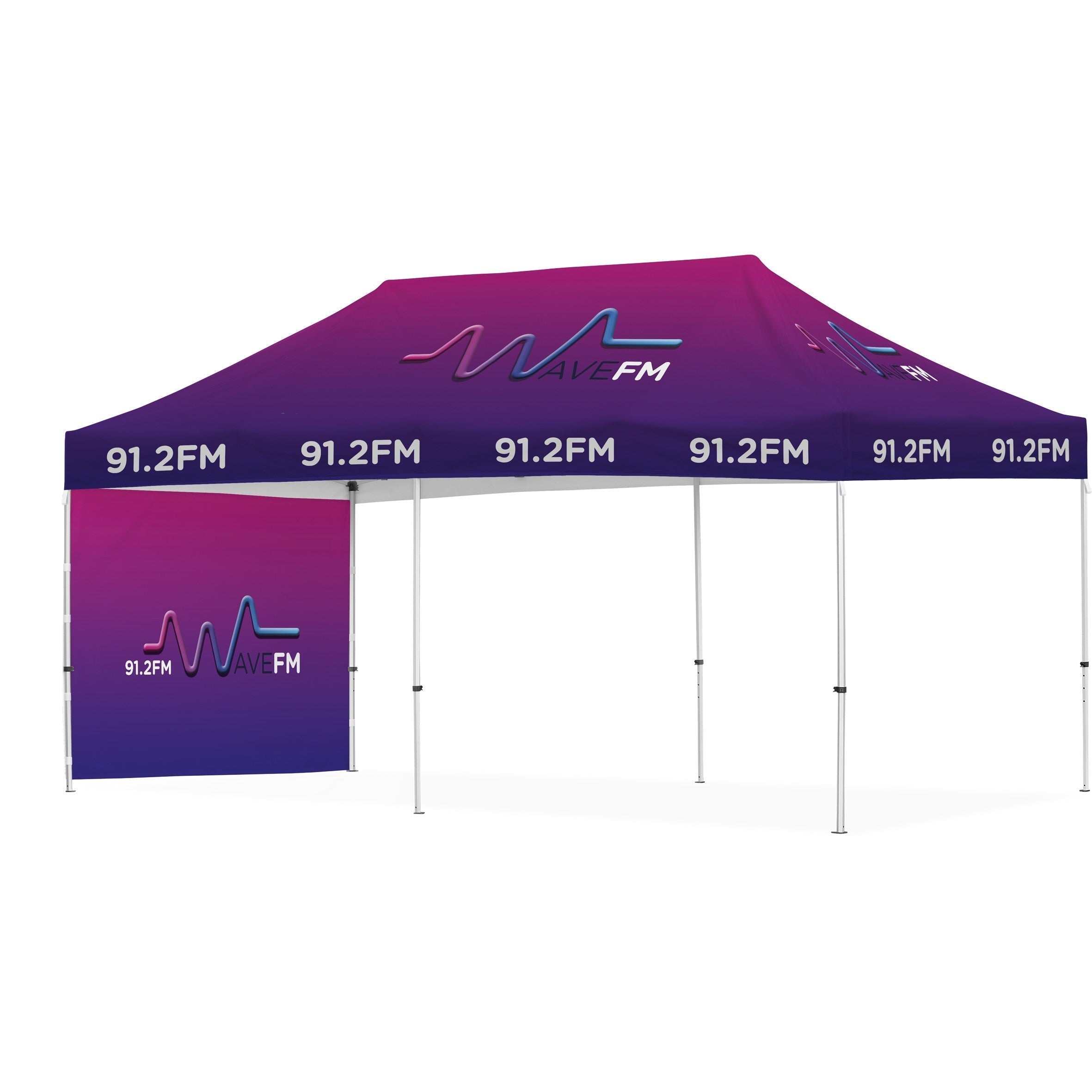 Ovation Sublimated Gazebo 6m X 3m - 1 Short Full-Wall Skin-Canopies & Gazebos