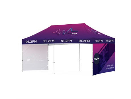 Ovation Sublimated Gazebo 6m X 3m - 2 Short Full-Wall Skins-Canopies & Gazebos