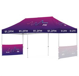 Ovation Sublimated Gazebo 6m X 3m - 2 Short Half-Wall Skins-Canopies & Gazebos