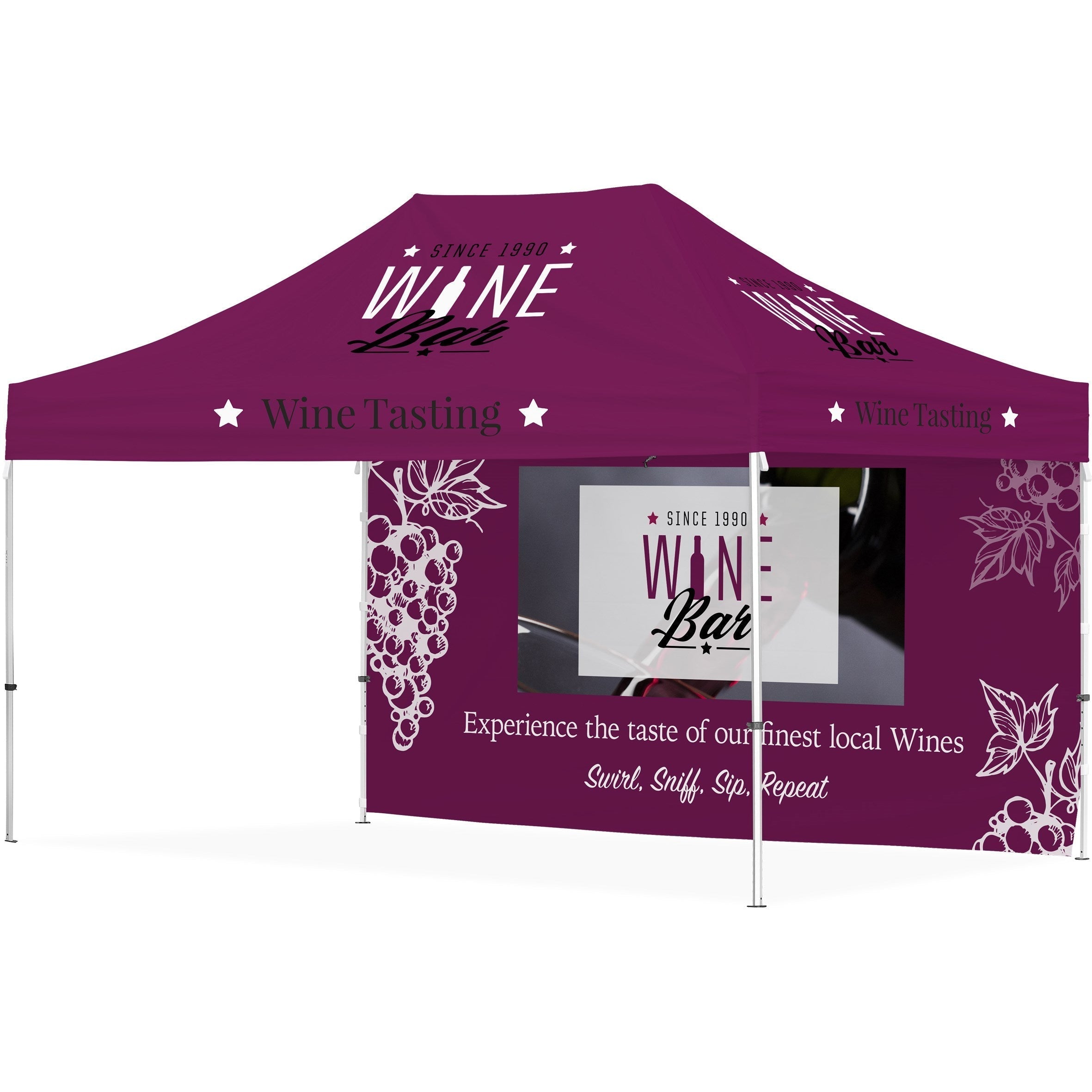 Ovation Sublimated Gazebo 4.5m X 3m - 1 Long Full-Wall Skin-Canopies & Gazebos