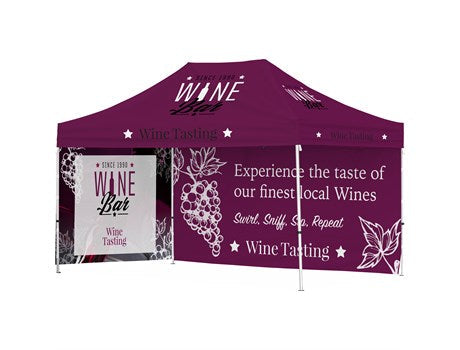 Ovation Sublimated Gazebo 4.5m X 3m - 1 Long Full-Wall Skin - 1 Short Full-Wall Skin-Canopies & Gazebos