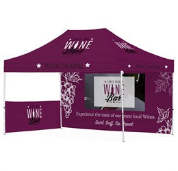 Ovation Sublimated Gazebo 4.5m X 3m - 1 Short Half-Wall Skin - 1 Long Full-Wall Skin-Canopies & Gazebos