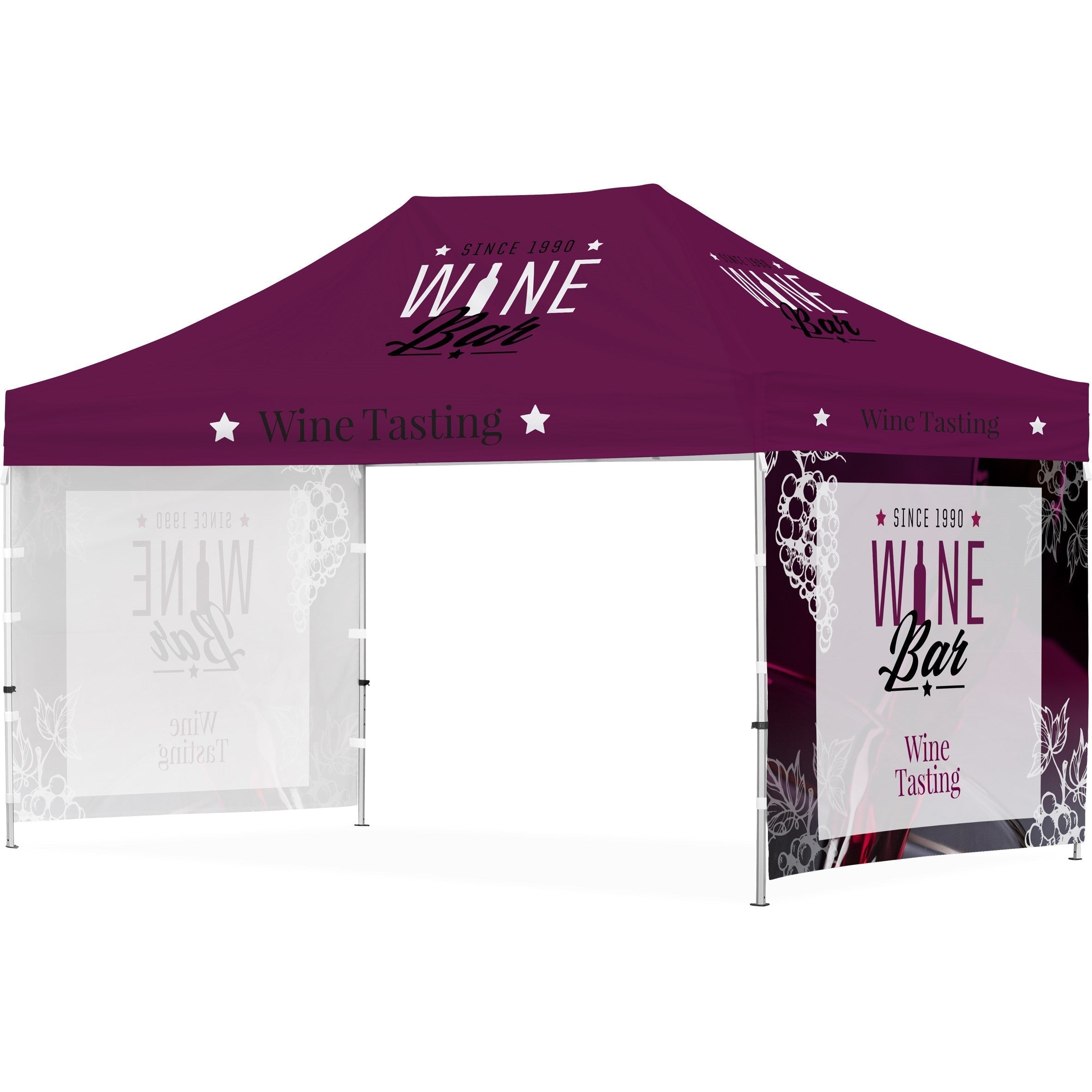 Ovation Sublimated Gazebo 4.5m X 3m - 2 Short Full-Wall Skins-Canopies & Gazebos