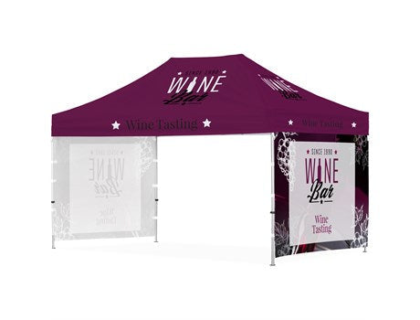 Ovation Sublimated Gazebo 4.5m X 3m - 2 Short Full-Wall Skins-Canopies & Gazebos