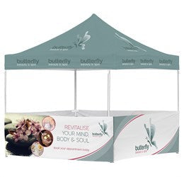 Ovation Sublimated Gazebo 3m X 3m - 4 Half-Wall Skins-Canopies & Gazebos