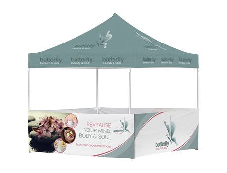 Ovation Sublimated Gazebo 3m X 3m - 4 Half-Wall Skins-Canopies & Gazebos