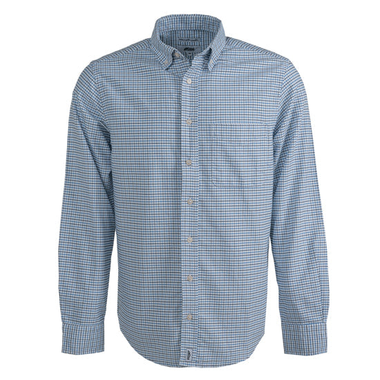 Oxford Long Sleeve Work Shirt Blue/Black Check / 3XL - High Grade Shirts