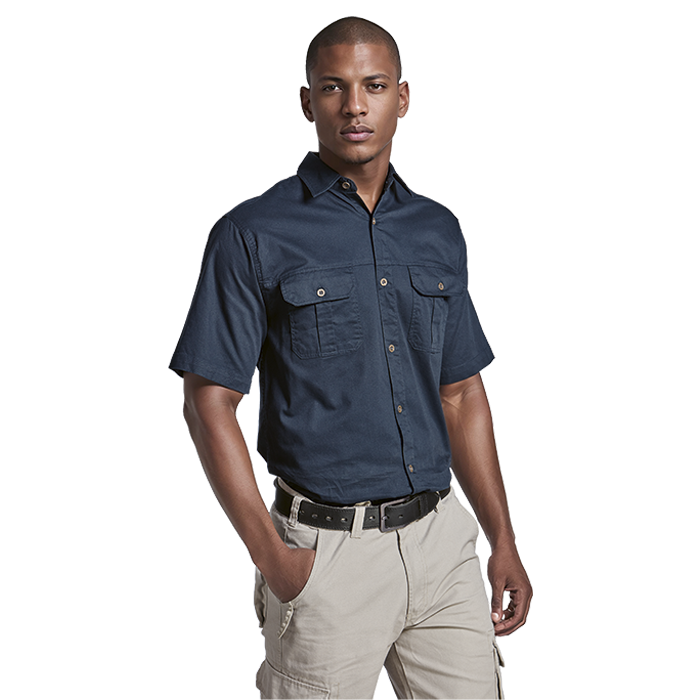 Mens Plain Bush Shirt