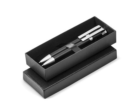 Proton Ball Pen & Clutch Pencil Set - Black