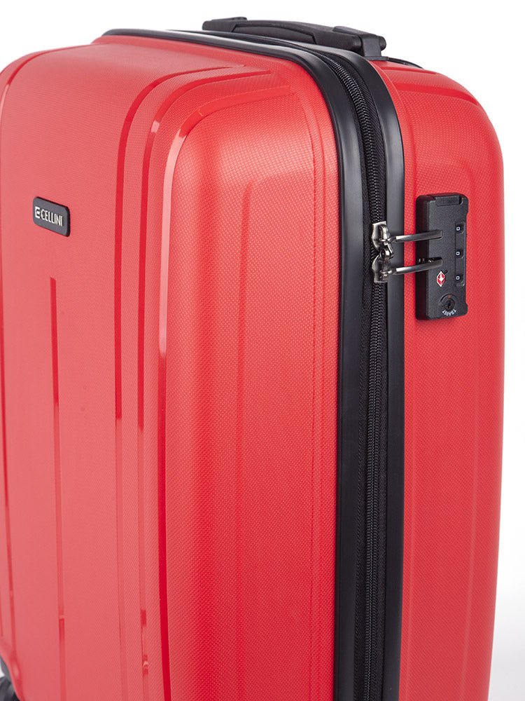 Qwest 540mm 4 Wheel Carry On Bag | Red-Suitcases