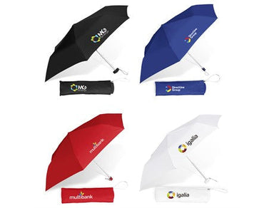 Rainbow Compact Umbrella - White-