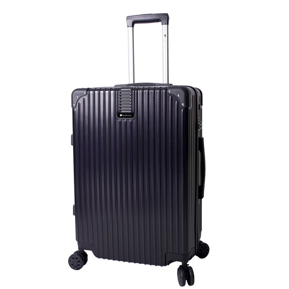 Ridge 64cm Medium Spinner Trolley Case | Black-Suitcases