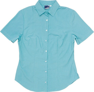 Rita Short Sleeve Blouse - Aqua Only-3XL-Aqua-AQ