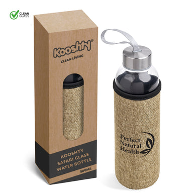 Kooshty Safari Glass Water Bottle - 500ml-Water Bottles-Black-BL