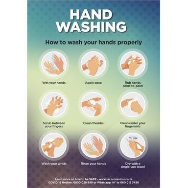 Saturn A0 Hand Wash Poster - Per Unit-Turquoise-TQ