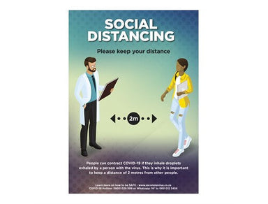 Saturn A1 Social Distance Poster - Set of 3-Turquoise-TQ