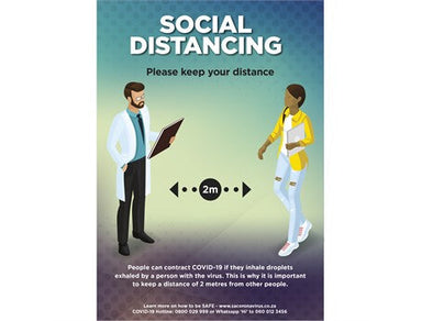 Saturn A0 Social Distance Poster - Per Unit-Turquoise-TQ