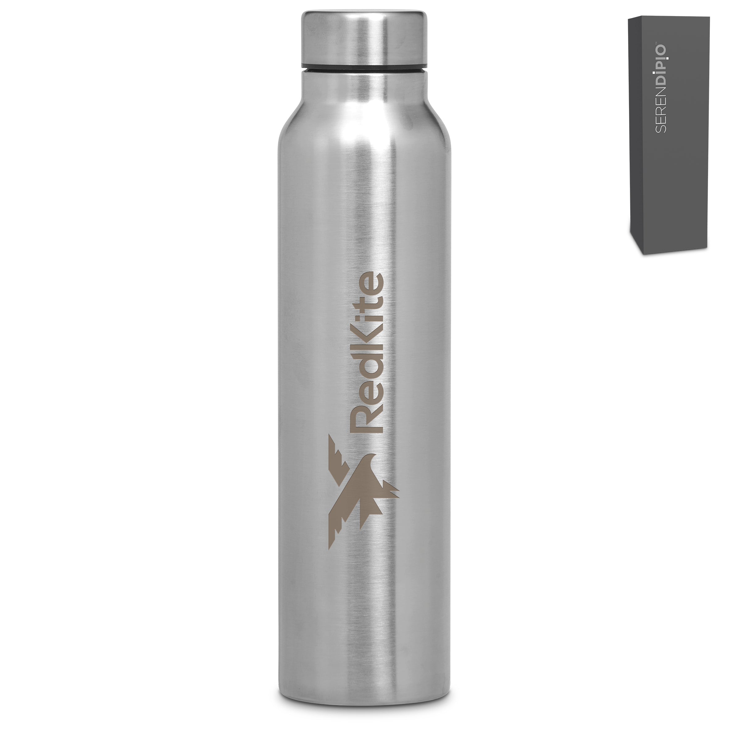 Serendipio Jagger Stainless Steel Water Bottle - 1 Litre Silver / S