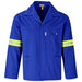 Site Premium Polycotton Jacket - Reflective Arms & Back - Yellow Tape-3XL-Royal Blue-RB