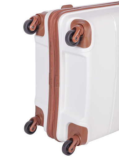 Spinn 650mm 4 Wheel Trolley Case | White-Suitcases