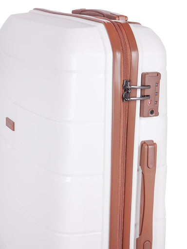 Spinn 650mm 4 Wheel Trolley Case | White-Suitcases