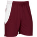 Unisex Championship Shorts - White L / Maroon / M