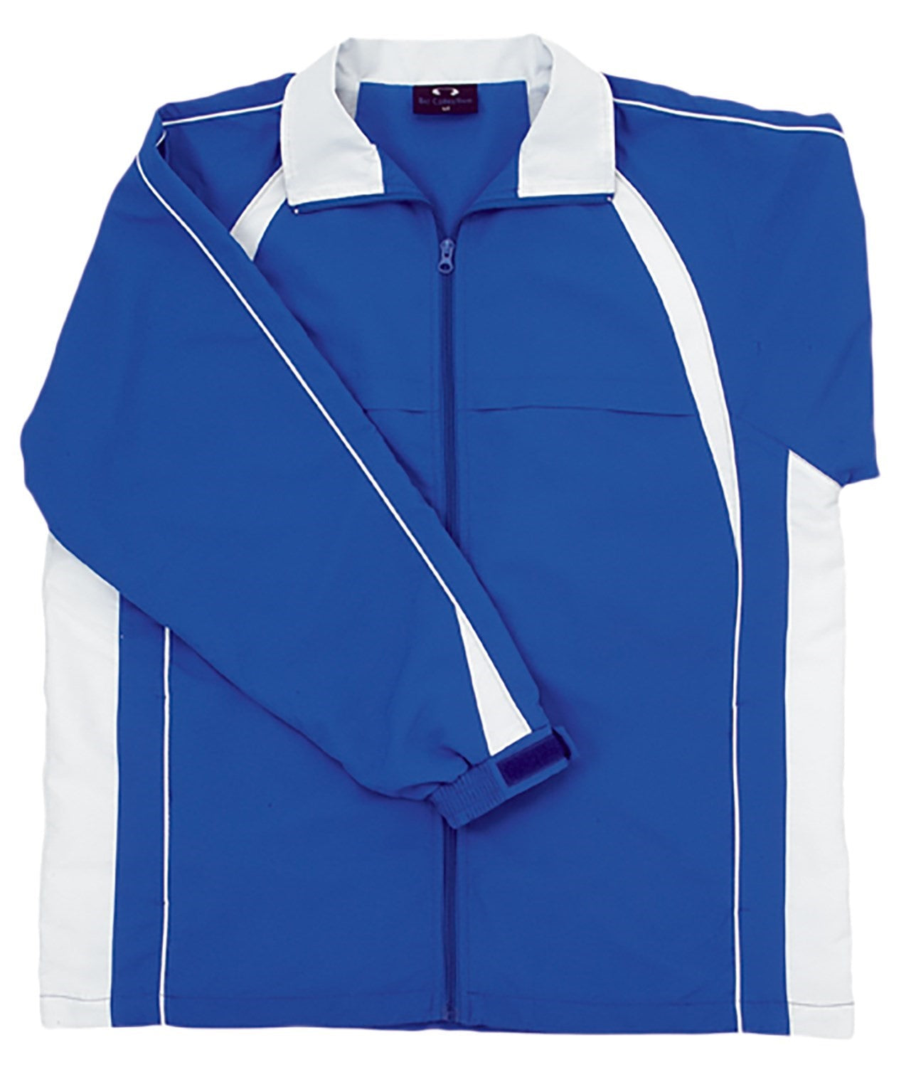 Unisex Splice Track Top - Black White Only-L-Royal Blue With White-RBW