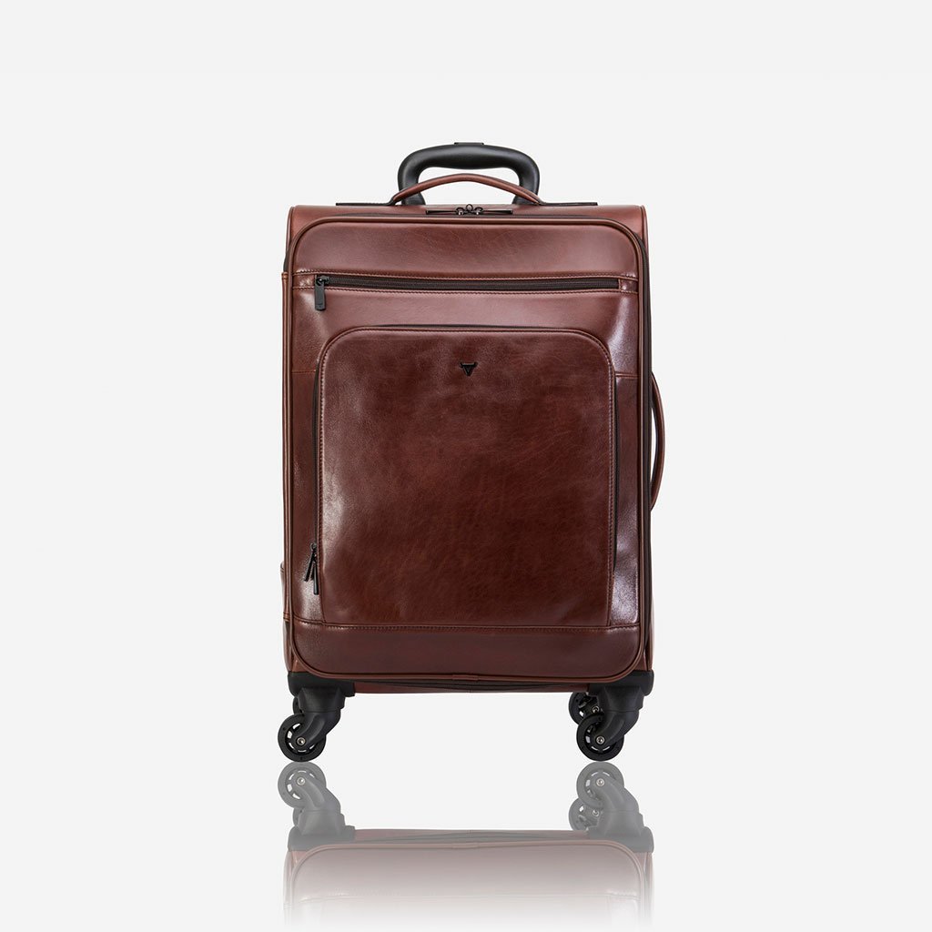 Winchester Authentic Leather Cabin Trolley Brown-Suitcases