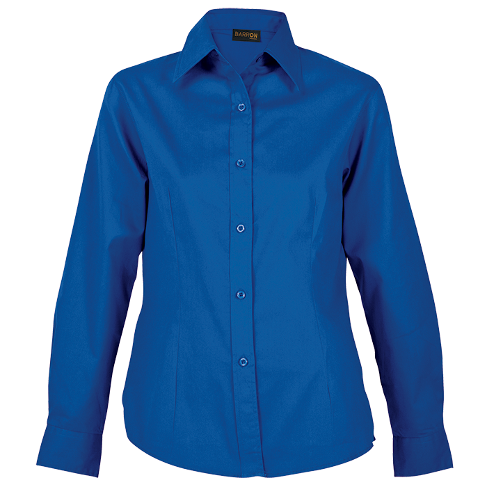 Ladies Brushed Cotton Twill Blouse Long Sleeve