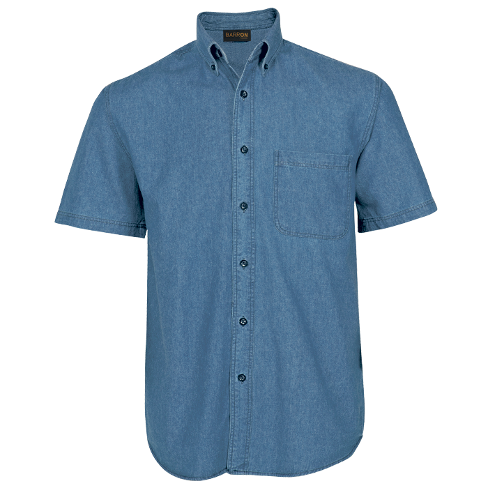 Mens Denim Shirt Short Sleeve